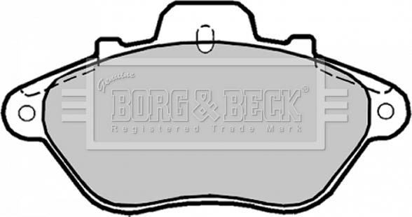 Borg & Beck BBP1165 - Тормозные колодки, дисковые, комплект autospares.lv