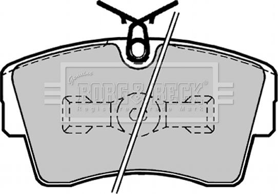 Borg & Beck BBP1166 - Тормозные колодки, дисковые, комплект autospares.lv