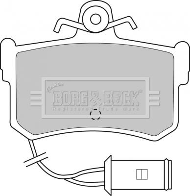 Borg & Beck BBP1161 - Тормозные колодки, дисковые, комплект autospares.lv