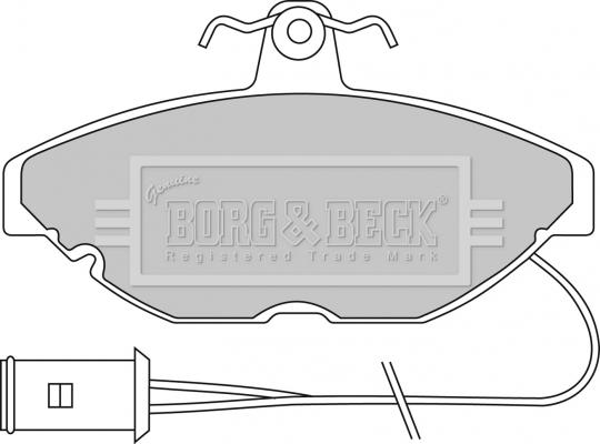 Borg & Beck BBP1115 - Тормозные колодки, дисковые, комплект autospares.lv