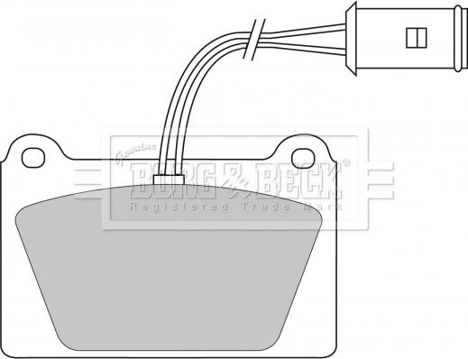 Borg & Beck BBP1113 - Тормозные колодки, дисковые, комплект autospares.lv