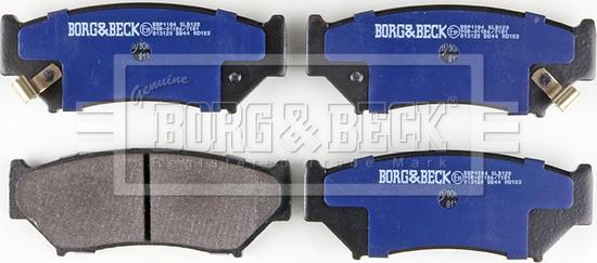 Borg & Beck BBP1184 - Тормозные колодки, дисковые, комплект autospares.lv