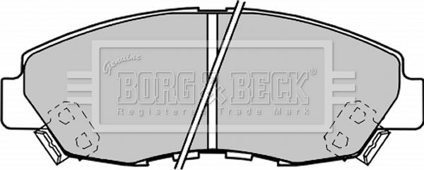 Borg & Beck BBP1187 - Тормозные колодки, дисковые, комплект autospares.lv