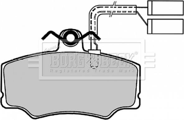 Borg & Beck BBP1139 - Тормозные колодки, дисковые, комплект autospares.lv