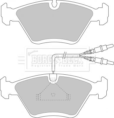 Borg & Beck BBP1135 - Тормозные колодки, дисковые, комплект autospares.lv