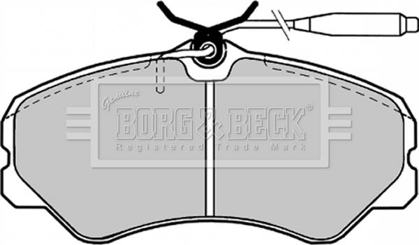 Borg & Beck BBP1130 - Тормозные колодки, дисковые, комплект autospares.lv