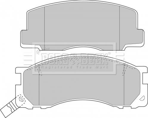 Borg & Beck BBP1131 - Тормозные колодки, дисковые, комплект autospares.lv