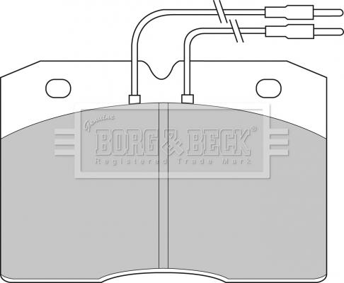 Borg & Beck BBP1133 - Тормозные колодки, дисковые, комплект autospares.lv