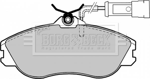 Borg & Beck BBP1124 - Тормозные колодки, дисковые, комплект autospares.lv