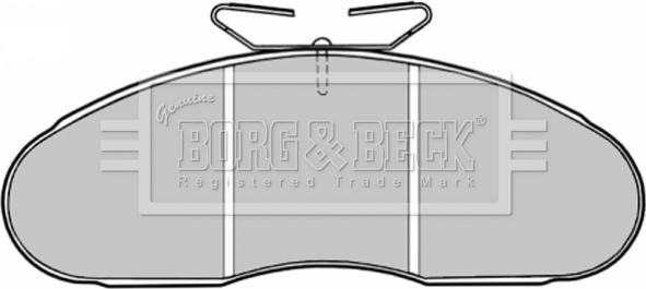 Borg & Beck BBP1126 - Тормозные колодки, дисковые, комплект autospares.lv