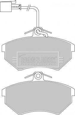 Borg & Beck BBP1123 - Тормозные колодки, дисковые, комплект autospares.lv