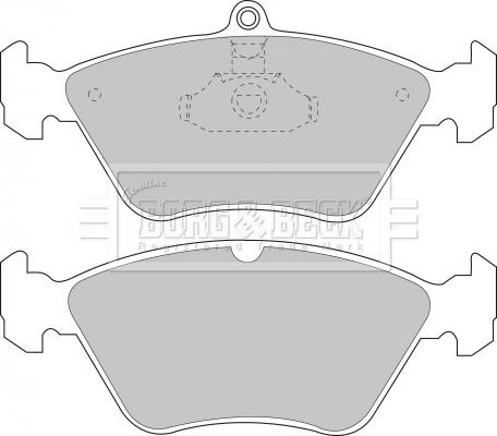 Borg & Beck BBP1174 - Тормозные колодки, дисковые, комплект autospares.lv