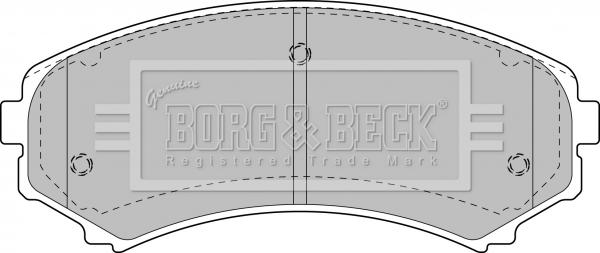 Borg & Beck BBP1891 - Тормозные колодки, дисковые, комплект autospares.lv