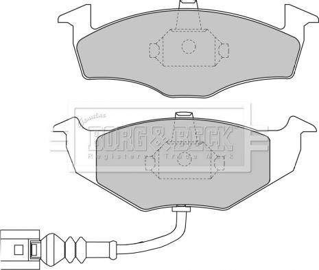 Borg & Beck BBP1846 - Тормозные колодки, дисковые, комплект autospares.lv
