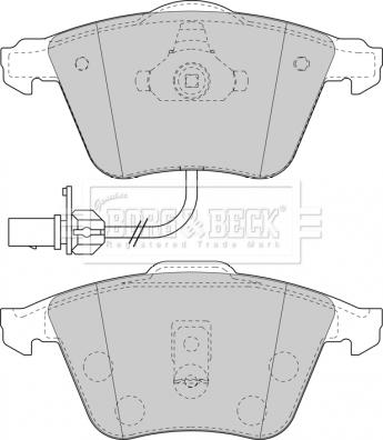 Borg & Beck BBP1841 - Тормозные колодки, дисковые, комплект autospares.lv