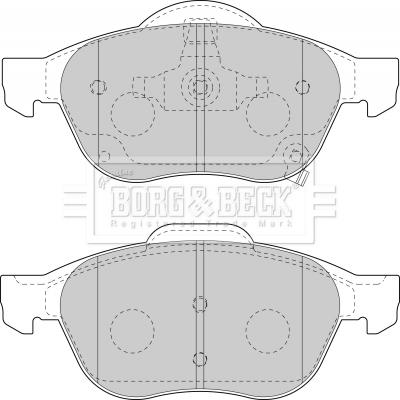 Borg & Beck BBP1857 - Тормозные колодки, дисковые, комплект autospares.lv