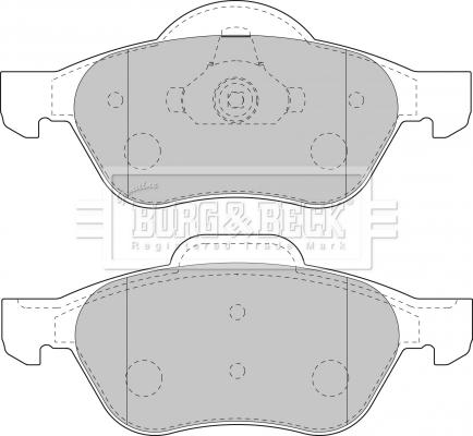 Borg & Beck BBP1806 - Тормозные колодки, дисковые, комплект autospares.lv