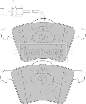 Borg & Beck BBP1800 - Тормозные колодки, дисковые, комплект autospares.lv