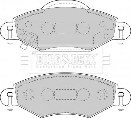 Borg & Beck BBP1808 - Тормозные колодки, дисковые, комплект autospares.lv