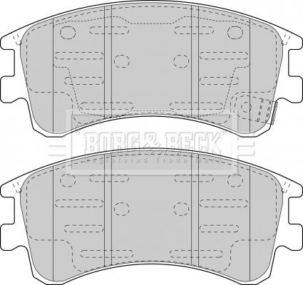 Borg & Beck BBP1815 - Тормозные колодки, дисковые, комплект autospares.lv