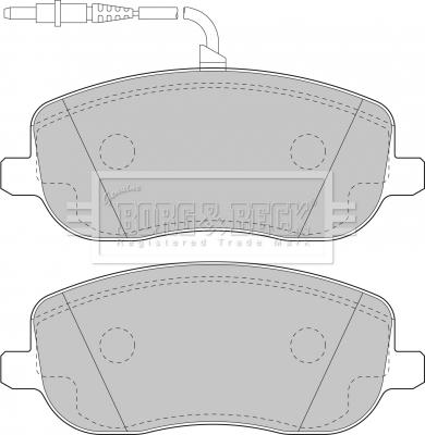 Borg & Beck BBP1826 - Тормозные колодки, дисковые, комплект autospares.lv