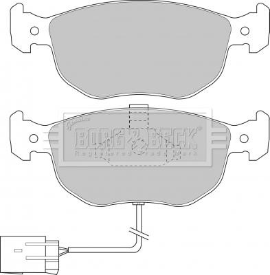 Borg & Beck BBP1394 - Тормозные колодки, дисковые, комплект autospares.lv