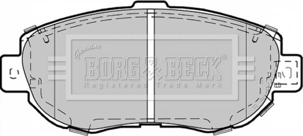 Borg & Beck BBP1353 - Тормозные колодки, дисковые, комплект autospares.lv