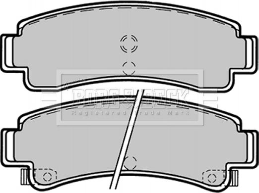 Borg & Beck BBP1366 - Тормозные колодки, дисковые, комплект autospares.lv