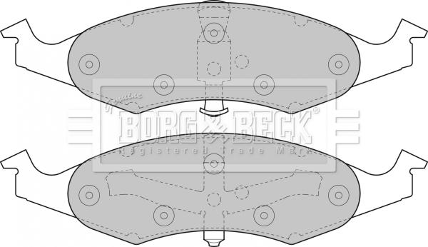 Borg & Beck BBP1368 - Тормозные колодки, дисковые, комплект autospares.lv