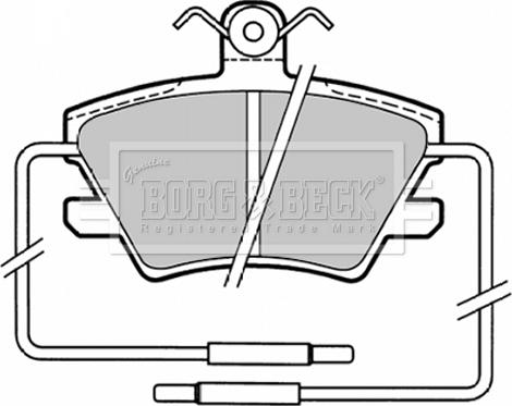 Borg & Beck BBP1319 - Тормозные колодки, дисковые, комплект autospares.lv