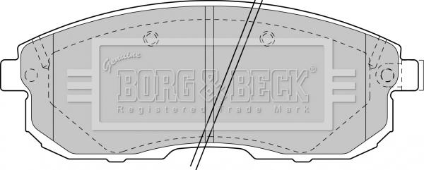 Borg & Beck BBP1383 - Тормозные колодки, дисковые, комплект autospares.lv