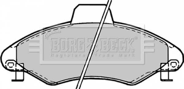 Borg & Beck BBP1382 - Тормозные колодки, дисковые, комплект autospares.lv