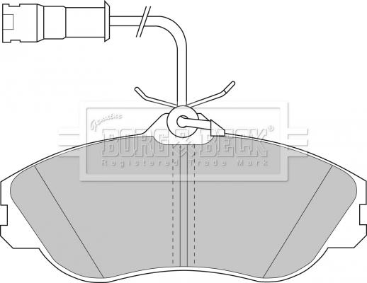 Borg & Beck BBP1324 - Тормозные колодки, дисковые, комплект autospares.lv