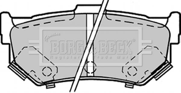 Borg & Beck BBP1298 - Тормозные колодки, дисковые, комплект autospares.lv