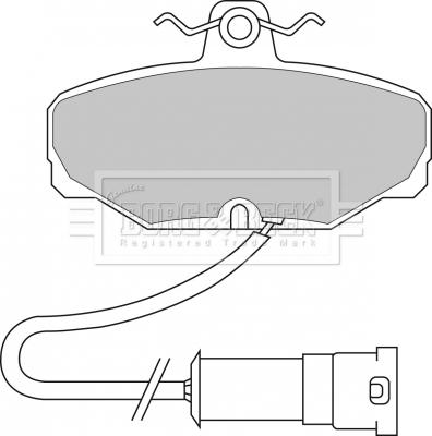 Borg & Beck BBP1242 - Тормозные колодки, дисковые, комплект autospares.lv