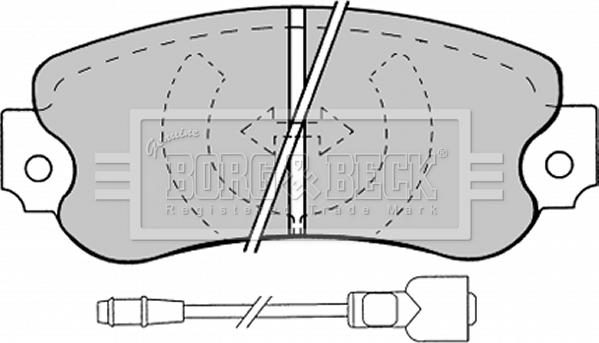 Borg & Beck BBP1258 - Тормозные колодки, дисковые, комплект autospares.lv