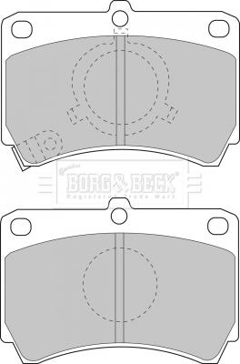 Borg & Beck BBP1269 - Тормозные колодки, дисковые, комплект autospares.lv