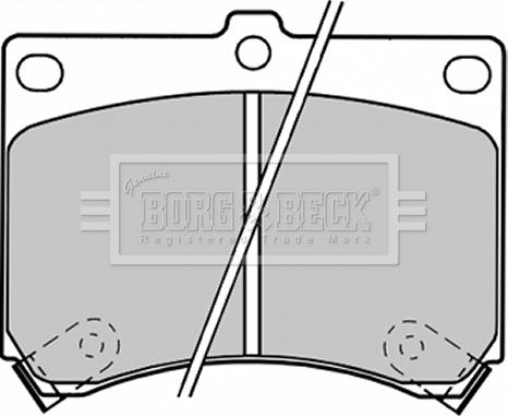Borg & Beck BBP1208 - Тормозные колодки, дисковые, комплект autospares.lv