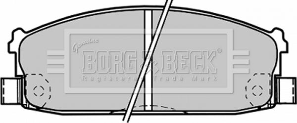 Borg & Beck BBP1216 - Тормозные колодки, дисковые, комплект autospares.lv