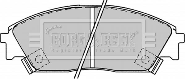 Borg & Beck BBP1232 - Тормозные колодки, дисковые, комплект autospares.lv