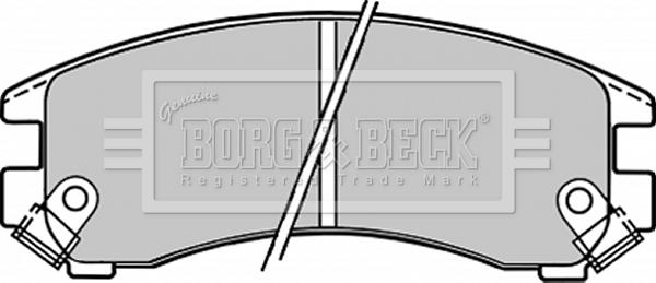 Borg & Beck BBP1223 - Тормозные колодки, дисковые, комплект autospares.lv