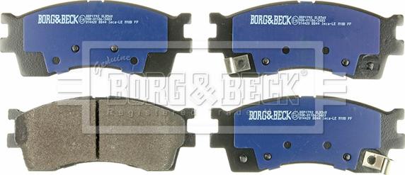 Borg & Beck BBP1792 - Тормозные колодки, дисковые, комплект autospares.lv