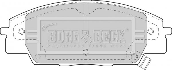 Borg & Beck BBP1742 - Тормозные колодки, дисковые, комплект autospares.lv