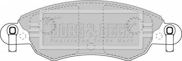 Borg & Beck BBP1709 - Тормозные колодки, дисковые, комплект autospares.lv