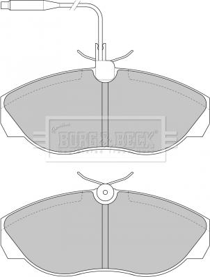 Borg & Beck BBP1719 - Тормозные колодки, дисковые, комплект autospares.lv