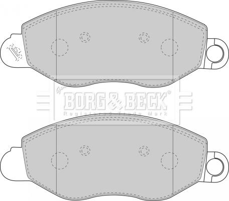 Borg & Beck BBP1714 - Тормозные колодки, дисковые, комплект autospares.lv