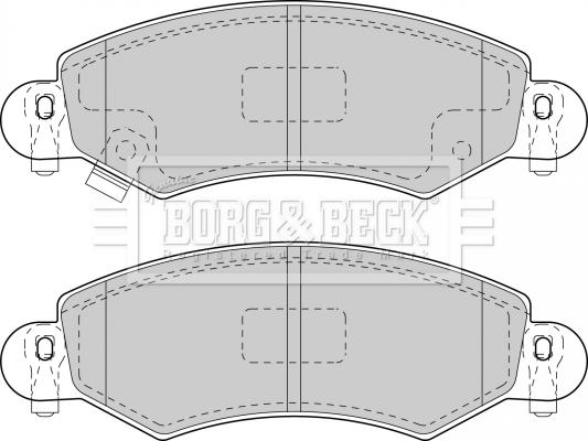 Borg & Beck BBP1713 - Тормозные колодки, дисковые, комплект autospares.lv