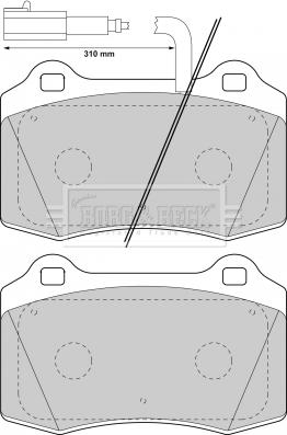 Borg & Beck BBP1737 - Тормозные колодки, дисковые, комплект autospares.lv