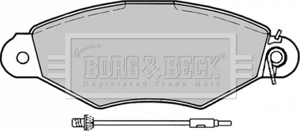 Borg & Beck BBP1729 - Тормозные колодки, дисковые, комплект autospares.lv