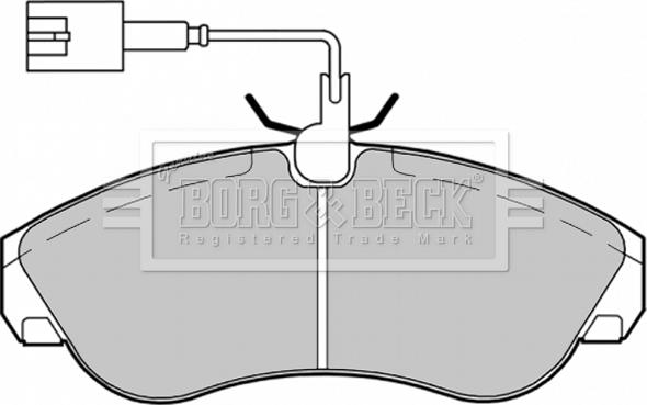 Borg & Beck BBP1720 - Тормозные колодки, дисковые, комплект autospares.lv